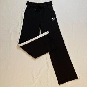 Puma Sweatpants Black with White Stripes Size Small
